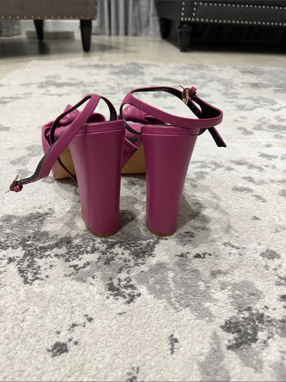Vince Camuto Bright Pink Stephaney Knotted Platform Sandals